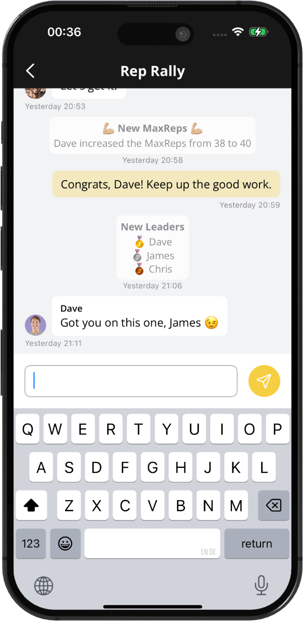 Group chat screen