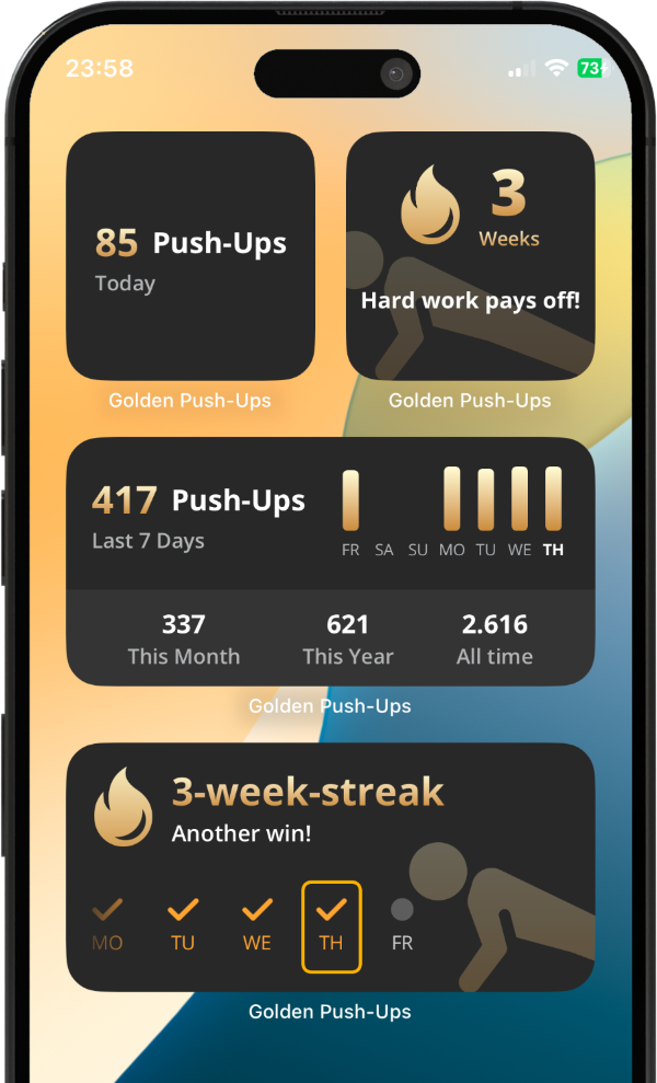 Home screen widgets showing your streak